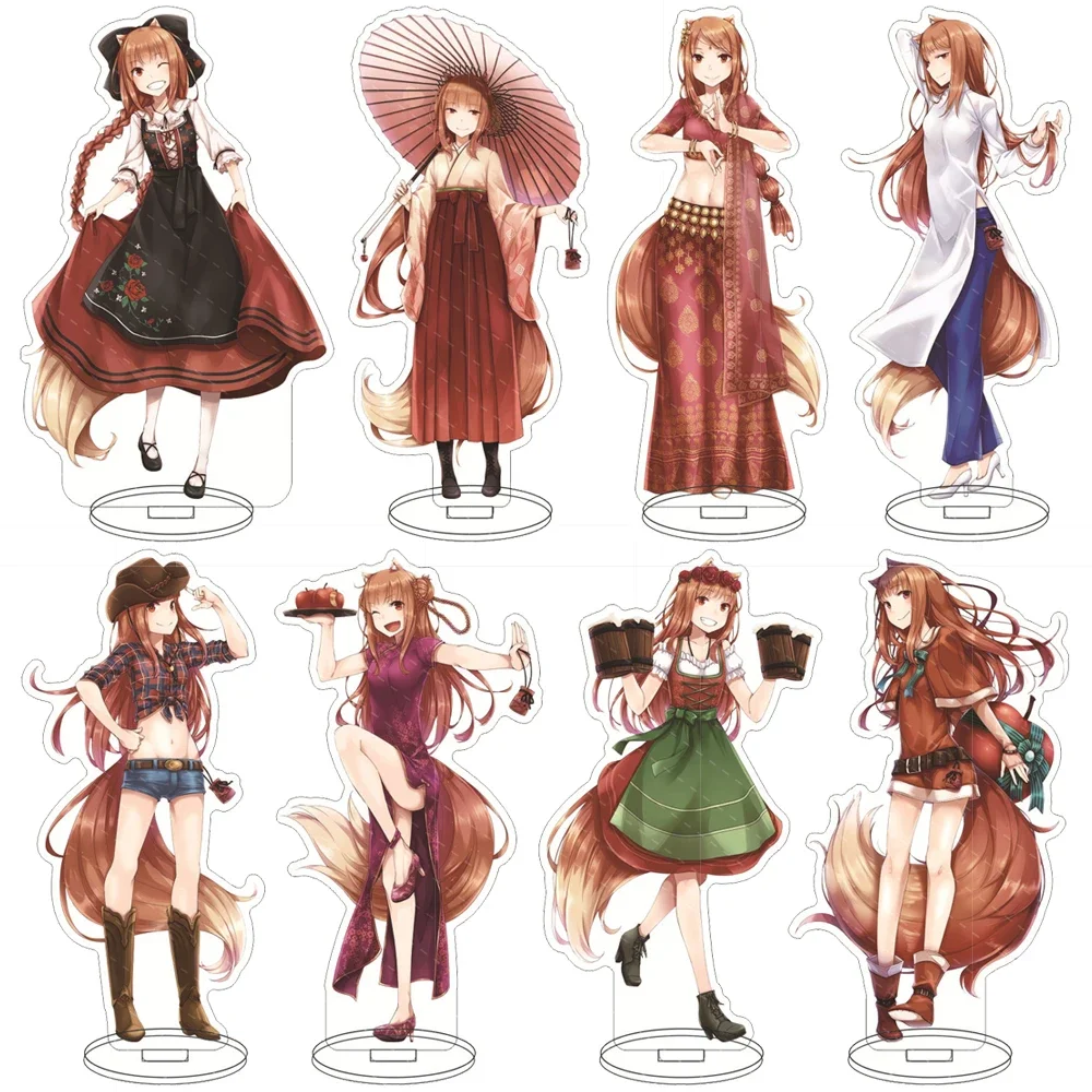 Anime Spice and Wolf Acrylic Stand Model Figures Holo Chloe Nora Castellan Jerren Cosplay Desk Display Decor Collection Fan Gift