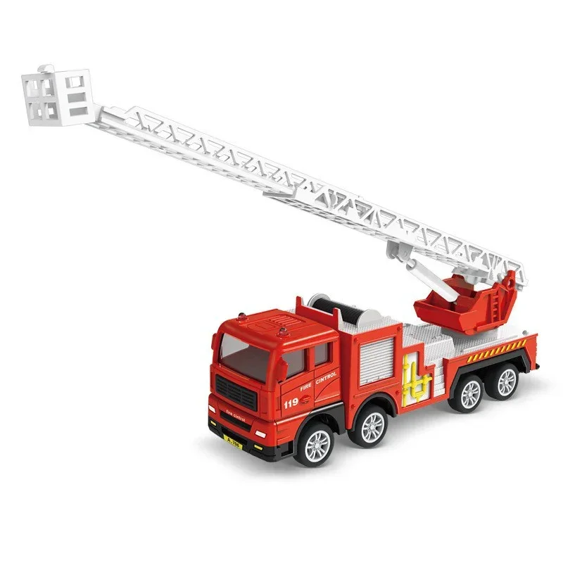 Mini coche con motor de bomberos extraíble, juguetes, juego de construcción, camiones, combate, emergencia, vehículos de ingeniería inercial, juguete para niños, regalos