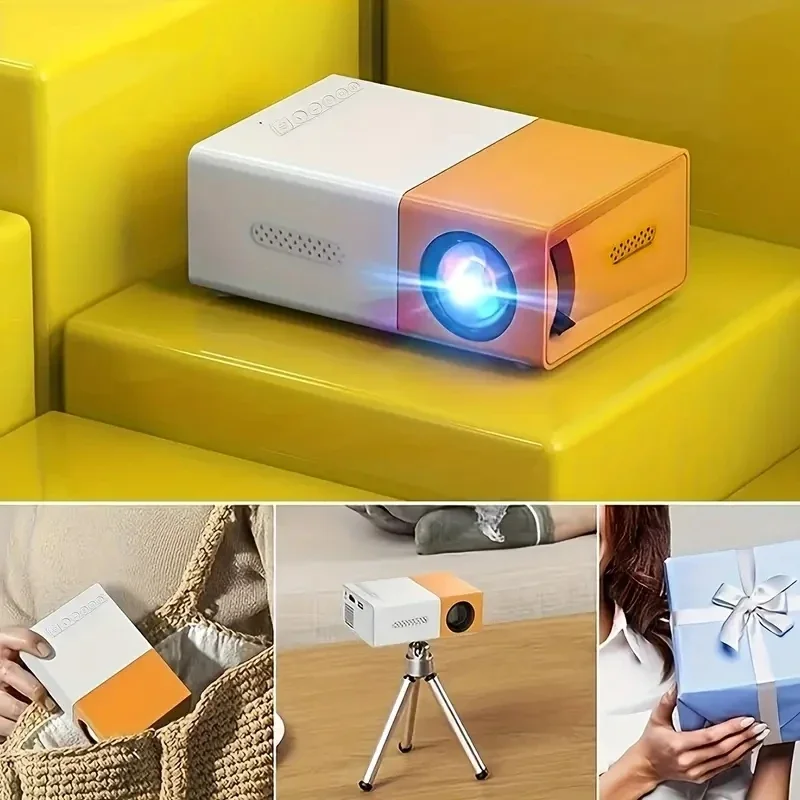 YG300 Mini LED Projector Yg300 Upgraded Version 1000 Lumen 320x240P HDMI-compatible Projetor USB Audio Home Media Player Beamer