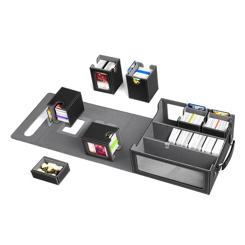 Magnetic Large Capacity Detachable Window Card Case Set Hard Sleeves Deck Organizer For Pokemon MTG Collectors Gift Game Night