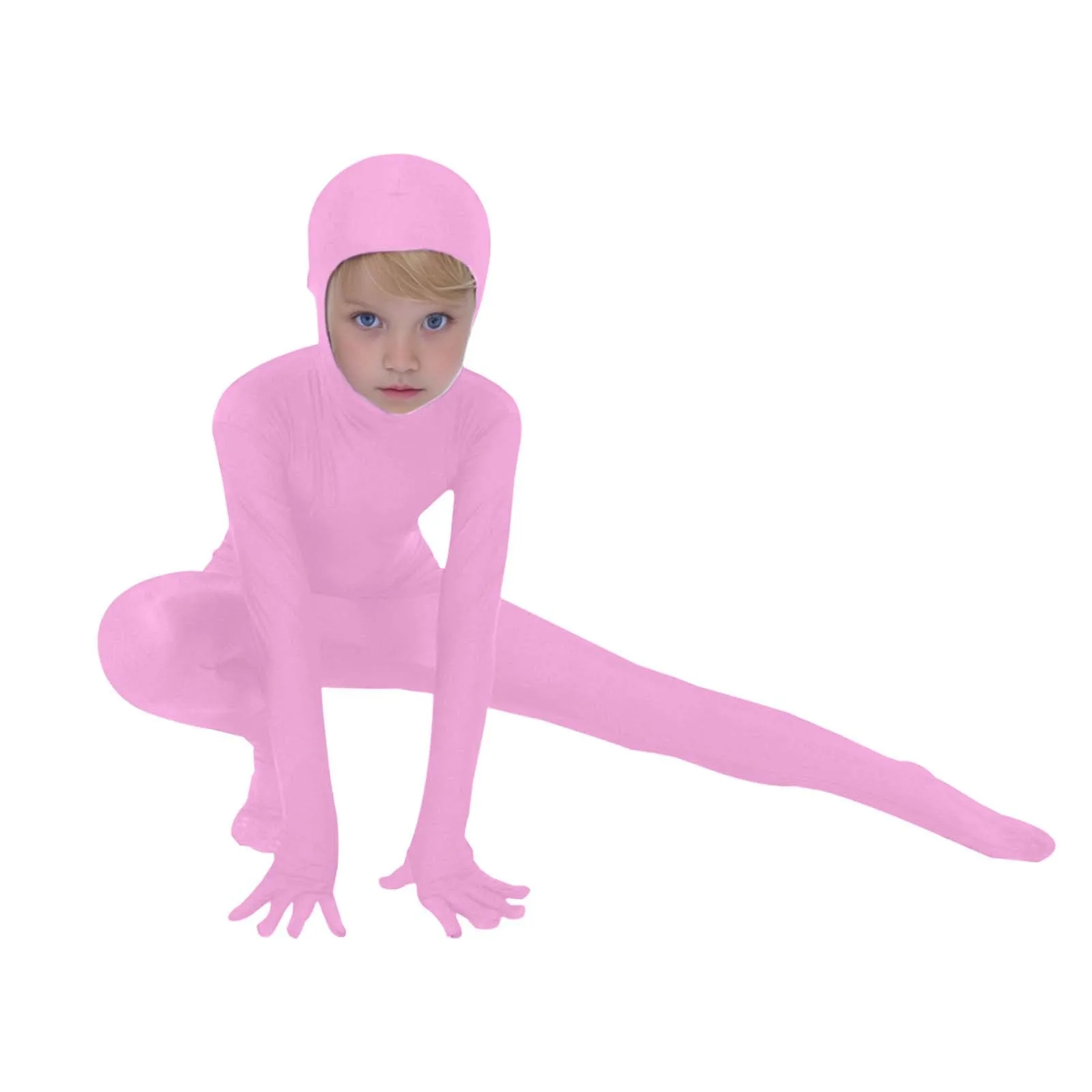 Solid Color Cosplay Clothes Invisible Cloak Ninja Nocturnal Jumpsuit Kids Invisible Skin Tight Full Body Zentai Performance Suit