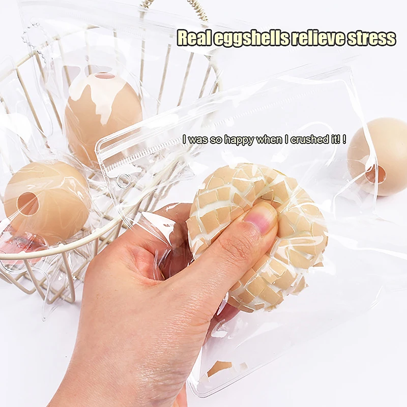 Squishy Artificial Egg Squeeze Fidget Toys Funny Stress Reliever Reduce Pressure Prop For Kids And Adults Disposable Egg Shell