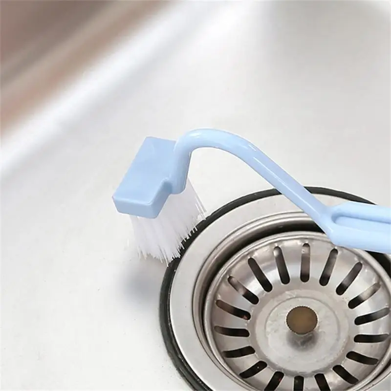 1/2/3PCS Curved Brush Cleaning Toilet S-shaped Small Children\'s Toilet Brush No Dead Angle Small Cleaning Brush Long Handle#1501