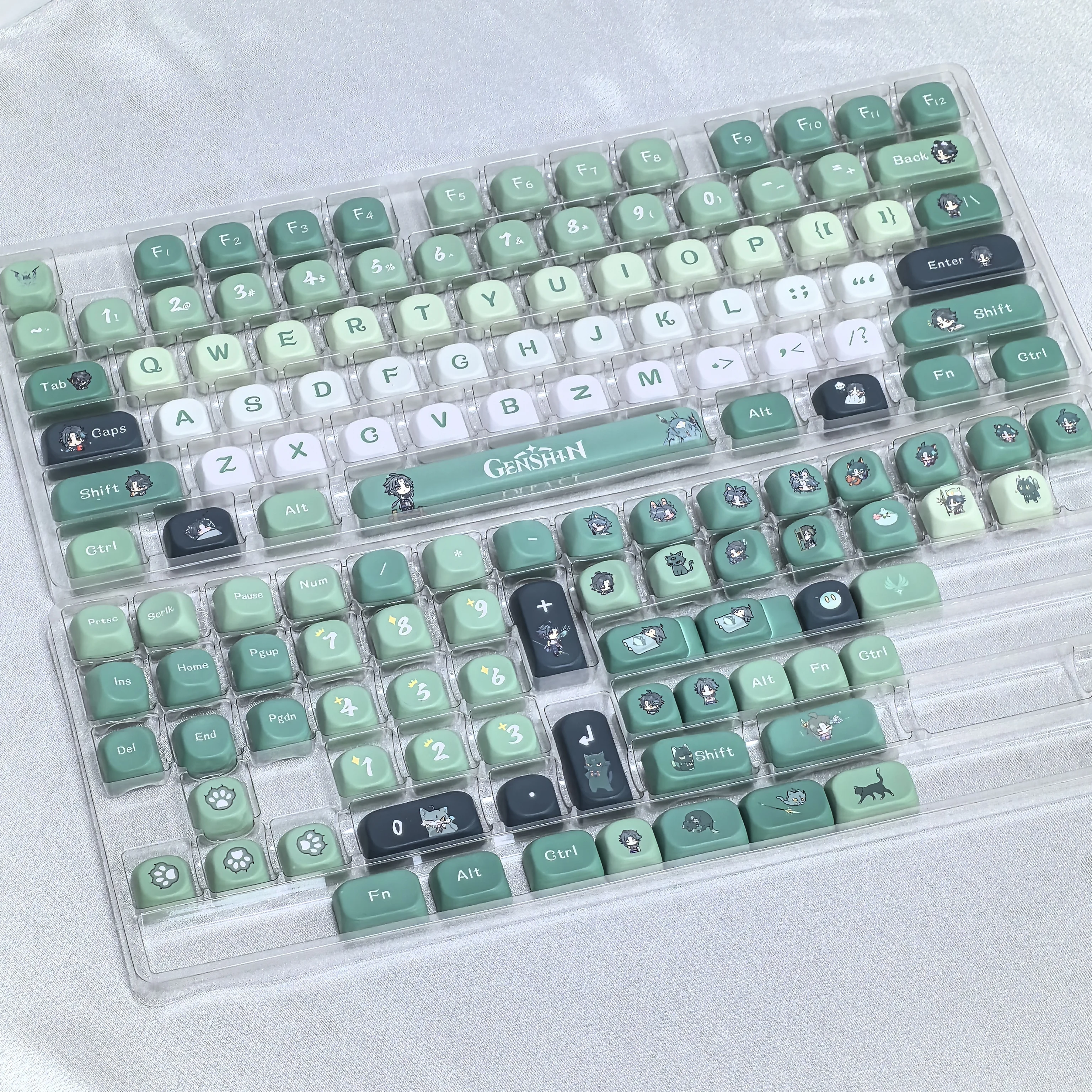 MAIMOOO 原神インパクト放浪者キーキャップ FUFU XIAO PBT 熱昇華 