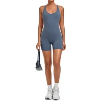 Seamless Gym Workout Sportswear New Yoga Sports Jumpsuit Cross Back Tight-Fitting One-Piece Fitness Running Bodysuit for Women - Image 5