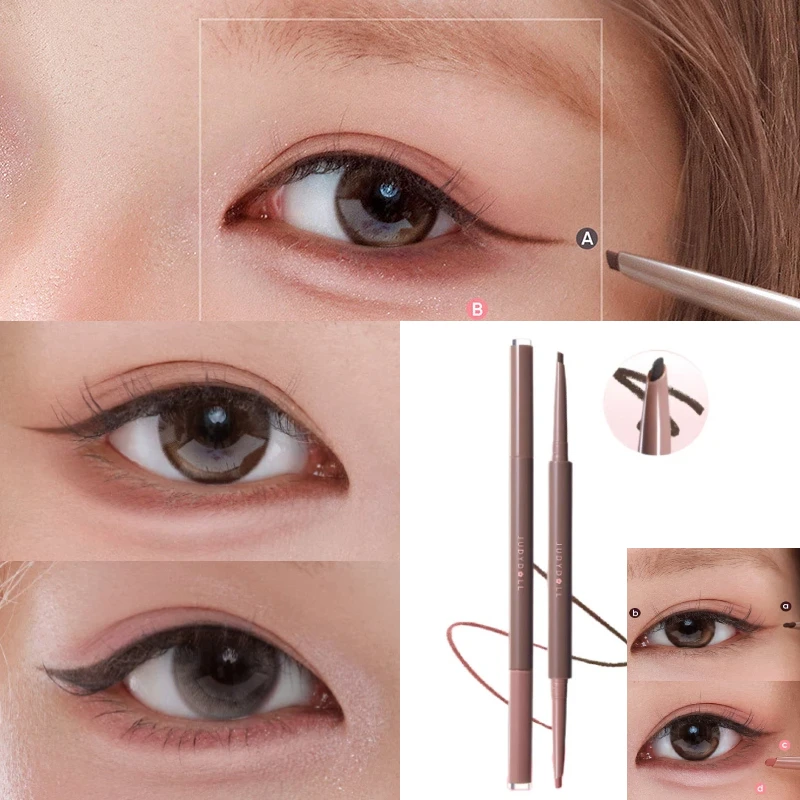Judydoll Double Ended Eyeliner Lying Silkworm Gel Pen long Lasting Waterproof Non-Smudge Eyeliner Quick Drying Eye Makeup