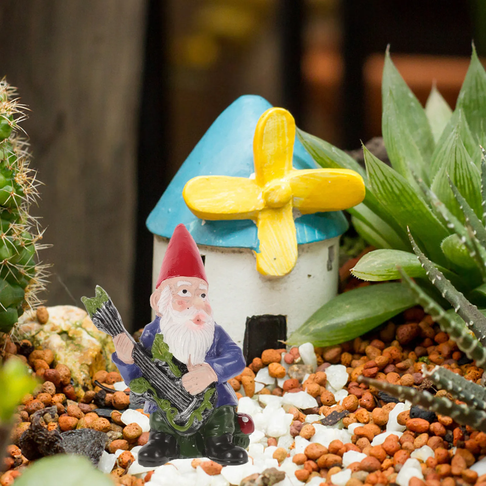 

4Pcs Music Band Gnome Resin Sculptures Decorative Garden Ornaments Lightweight Outdoor Home Accessories Resin Gnome Decor