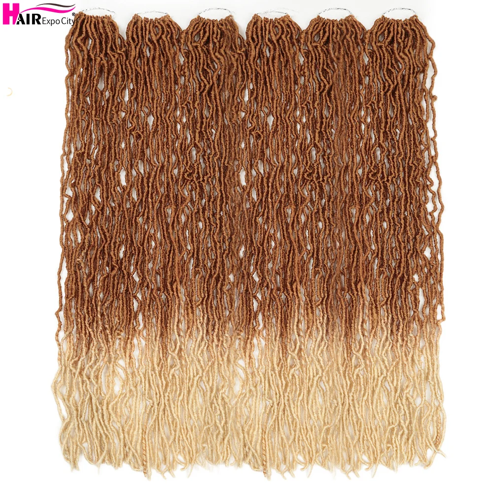 Nu Faux Locs Crochet Hair 36inch Synthetic Soft Locs For Butterfly Locs Pre Looped Goddess Locs Crocher Braids Hair Extensions