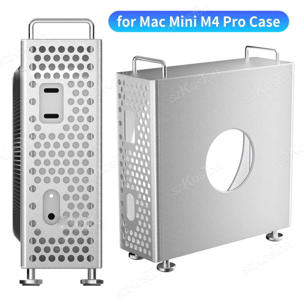 

Настольная вертикальная подставка из алюминиевого сплава для Mac Mini M4/M4 Pro 2024, корпус, охлаждающий кронштейн с рассеиванием тепла и дизайном выключателя питания