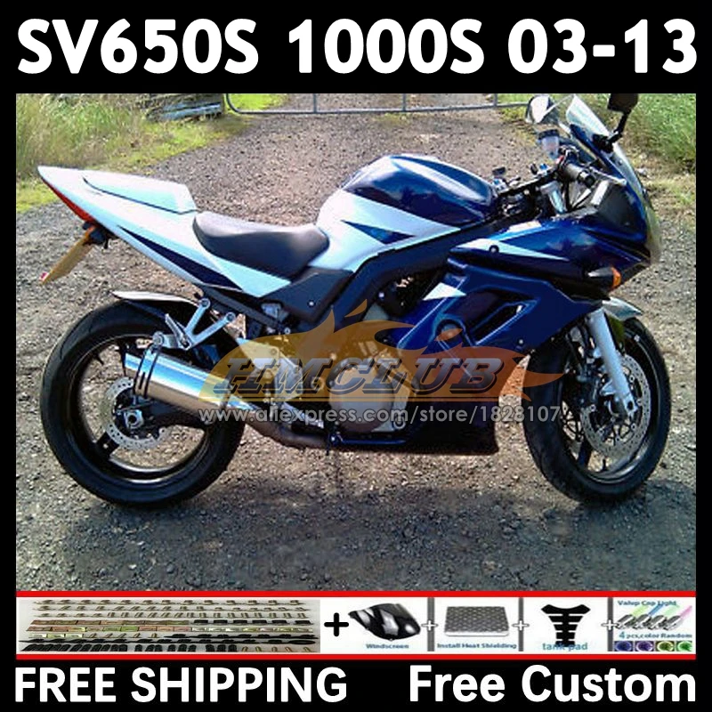 Body For SUZUKI SV650S blue stock SV650 1000 03 04 05 06 07 08 22No.90 SV1000S SV 650S 1000S 2009 2010 2011 2012 2013 Fairing