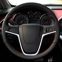 DIY Black Hige Soft Artificial Leather Car Steering Wheel Cover for Opel Insignia 2008-2013 Astra (J) Cascada Mokka 2012-2019