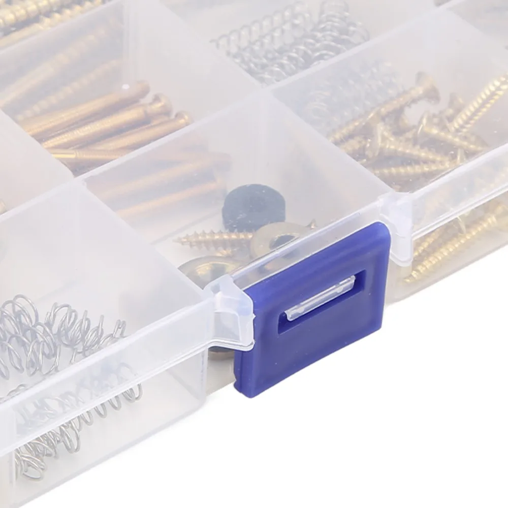 266Pcs Gold/Silver Guitar Screw Kit​ ​With Storage Box​ ​Hardware Accessory Set​ ​Metal Screw Assortment​ DIY Repair Kit​
