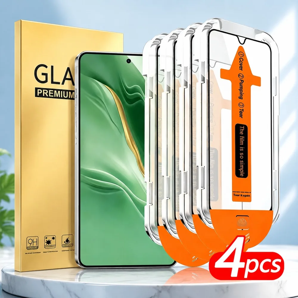 4PCS Tempered Glass FOR Samsung Galaxy S26 S25 S24 S23 S20 S26+ Glass Film FOR Samsung Galaxy S25+ S24+ S23+ S20+ S26 FE S25 FE