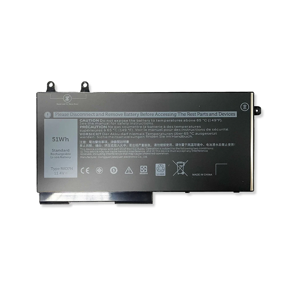 R8D7N 11.4V 51Wh Laptop Battery For Dell Latitude 5400 5410 5500 5510 For Inspiron 7590 7591 7791 2-in-1 Precision 3540 Series