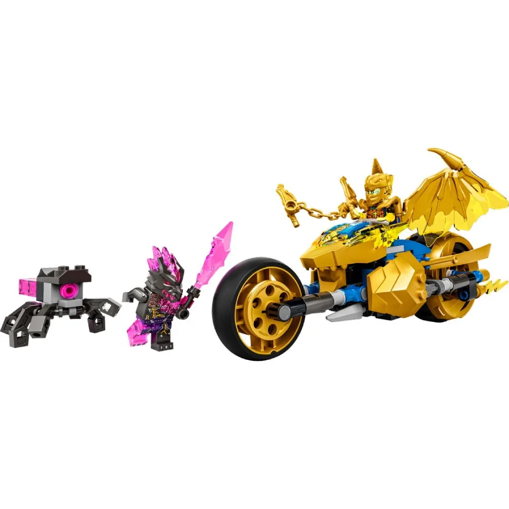 Jay's Golden Dragon Set,  Blocks Toys Motorcycle with Dragon, Spider Figure and Jay Minifigure, Birthday Gift Idea for Kids