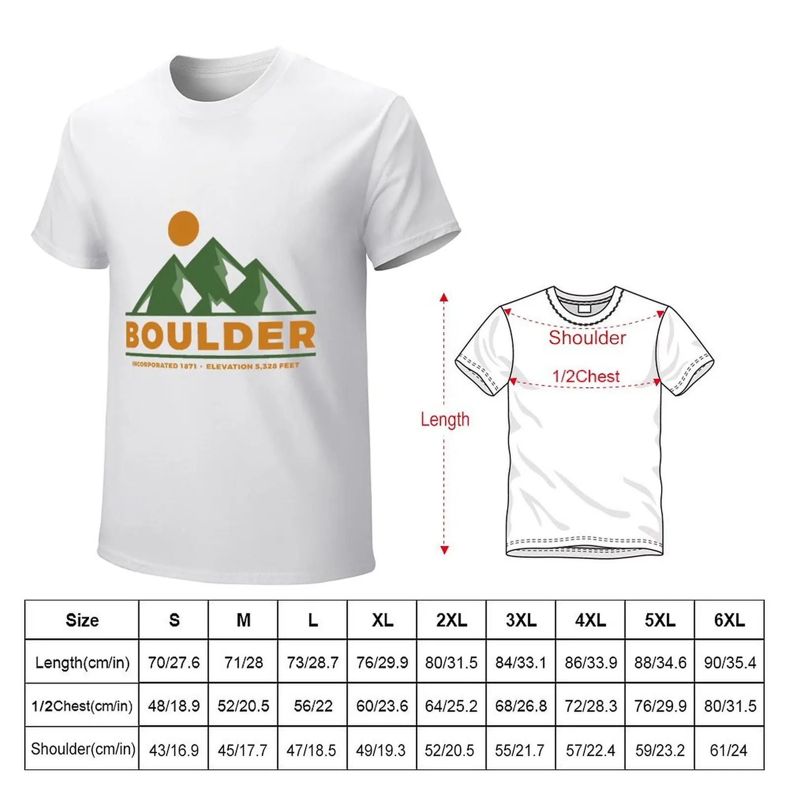 Boulder, Colorado T-shirt heavyweights cute clothes t shirts for men graphic