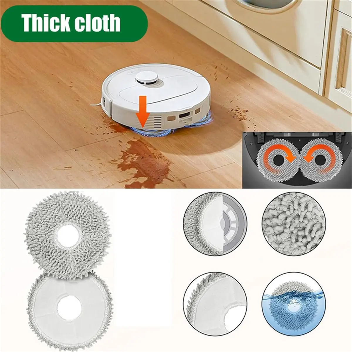 

A04V для робота-пылесоса Qrevo Pro/Qrevo MaxV/Qrevo S, основная боковая щетка HEPA-фильтр, швабра, тканевые мешки для пыли, детали