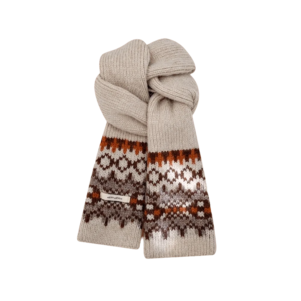 Solid Color Knitted Winter Hat Soft Knitted Cold Resistant Casual Beanies Color Contrasting Retro Jacquard Hip-hop Bonnet