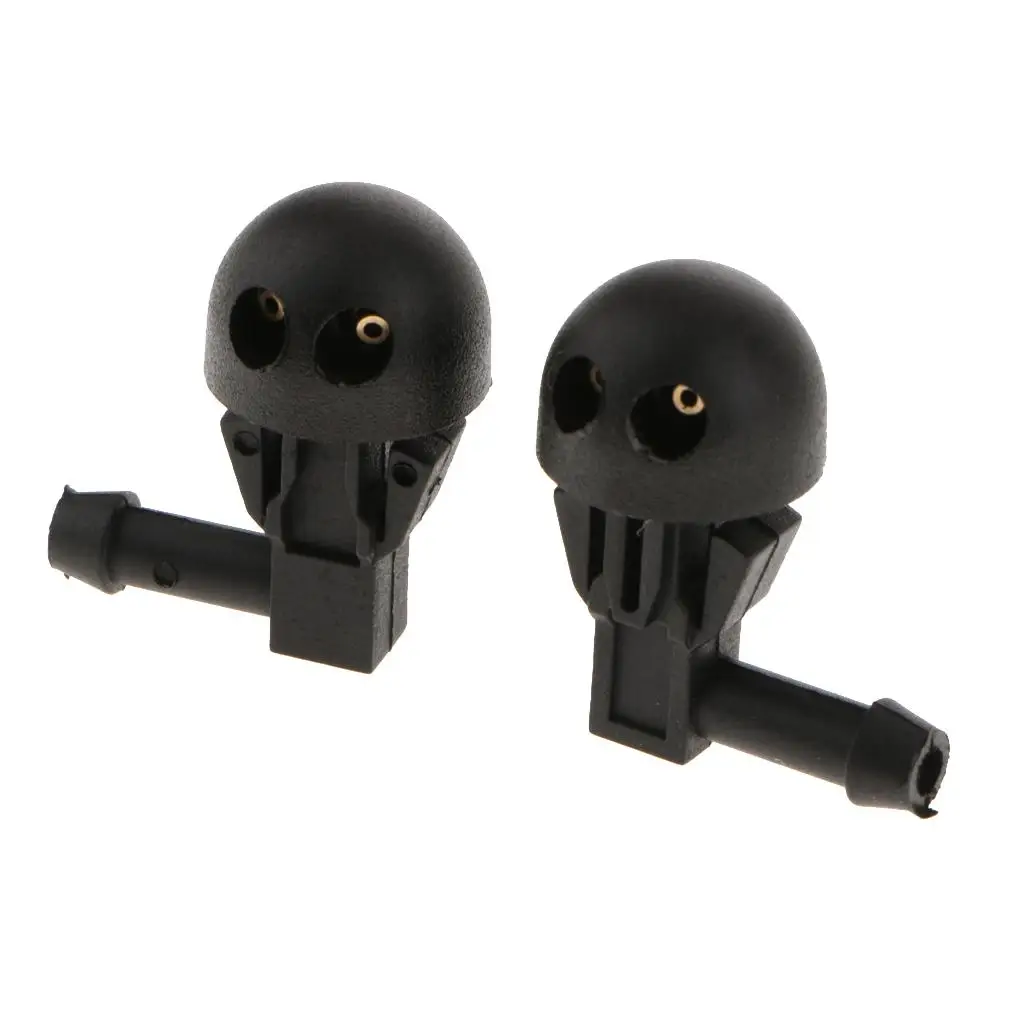 Bico de água para limpador de para-brisa de carro, 2 peças, spray para peugeot 206 6438av 6438e6 6438j2, bico ajustável em formato redondo