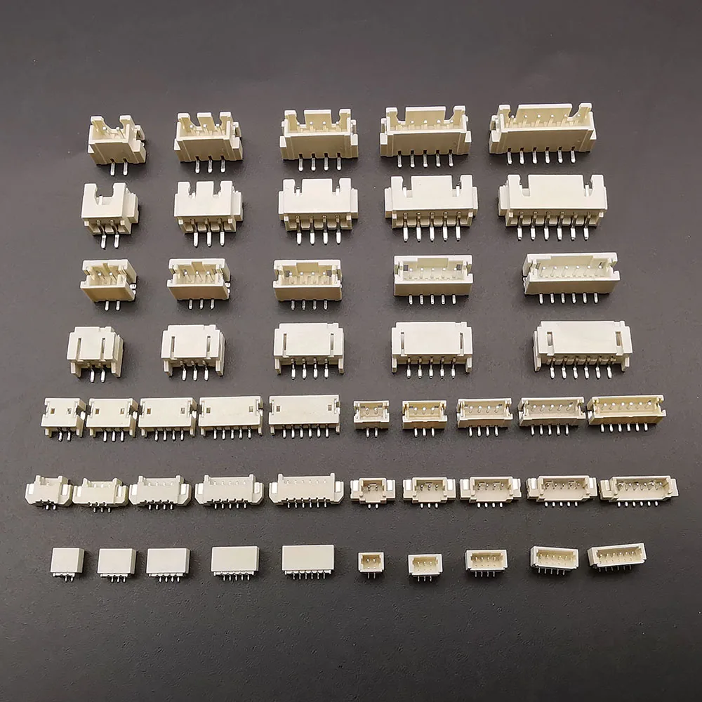 10Pcs XH 2.54 / PH 2.0 / ZH 1.5 / JST 1.25mm /SH 1.0mm Pitch 2/3/4/5/6 Pin Male Plug Housing SMD Connector Horizontal / Vertical