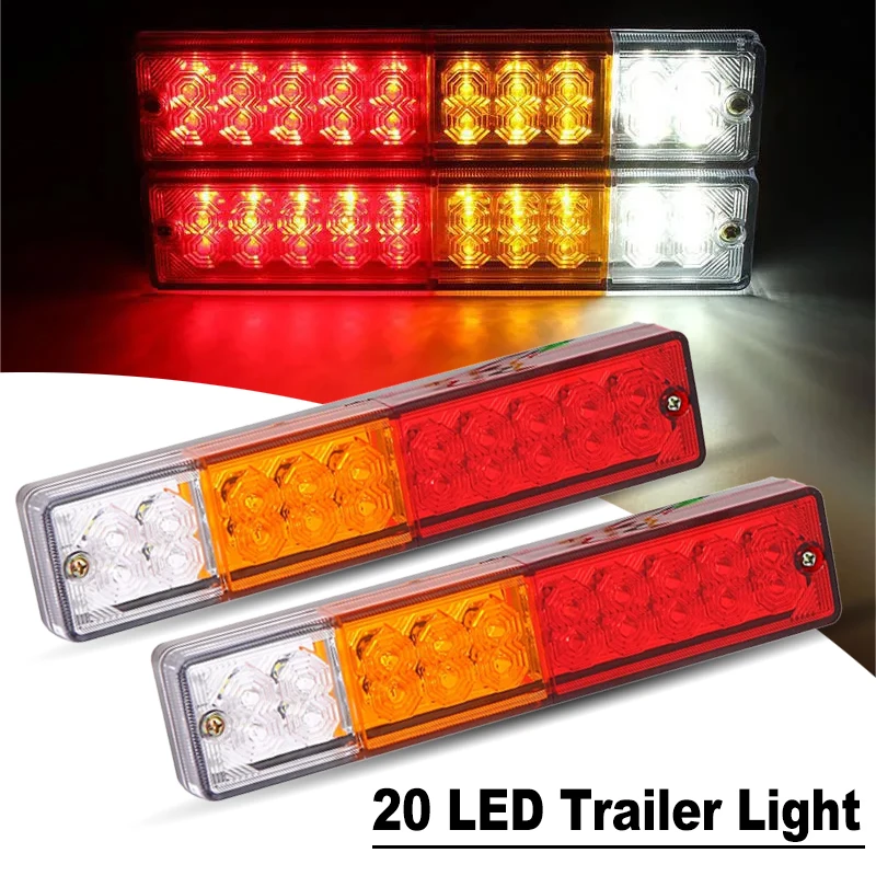 Hot sale 20 leds 12V Waterproof Lights Truck LED Tail Light Lamp Yacht Car Trailer Taillight Reversing Running Brake Turn