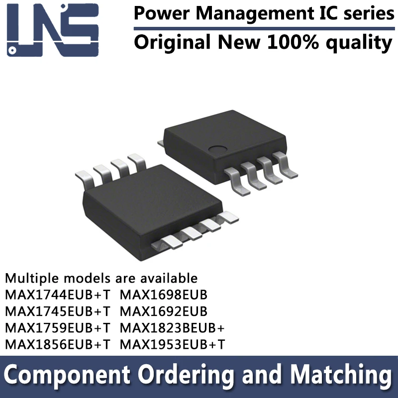 MAX1692EUB MAX1698EUB MAX1744EUB+T MAX1745EUB+T MAX1759EUB+T MAX1823BEUB+ MAX1856EUB+T MAX1953EUB+T MSOP-10 Power Management IC