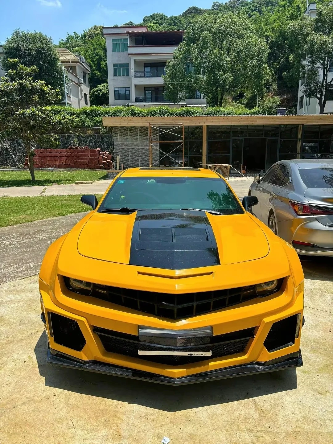 For  Camaro 2010-2015 Engine Hoods Auto Body Parts Engine Hood Carbon Fiber Engine Cover Front Bonnet