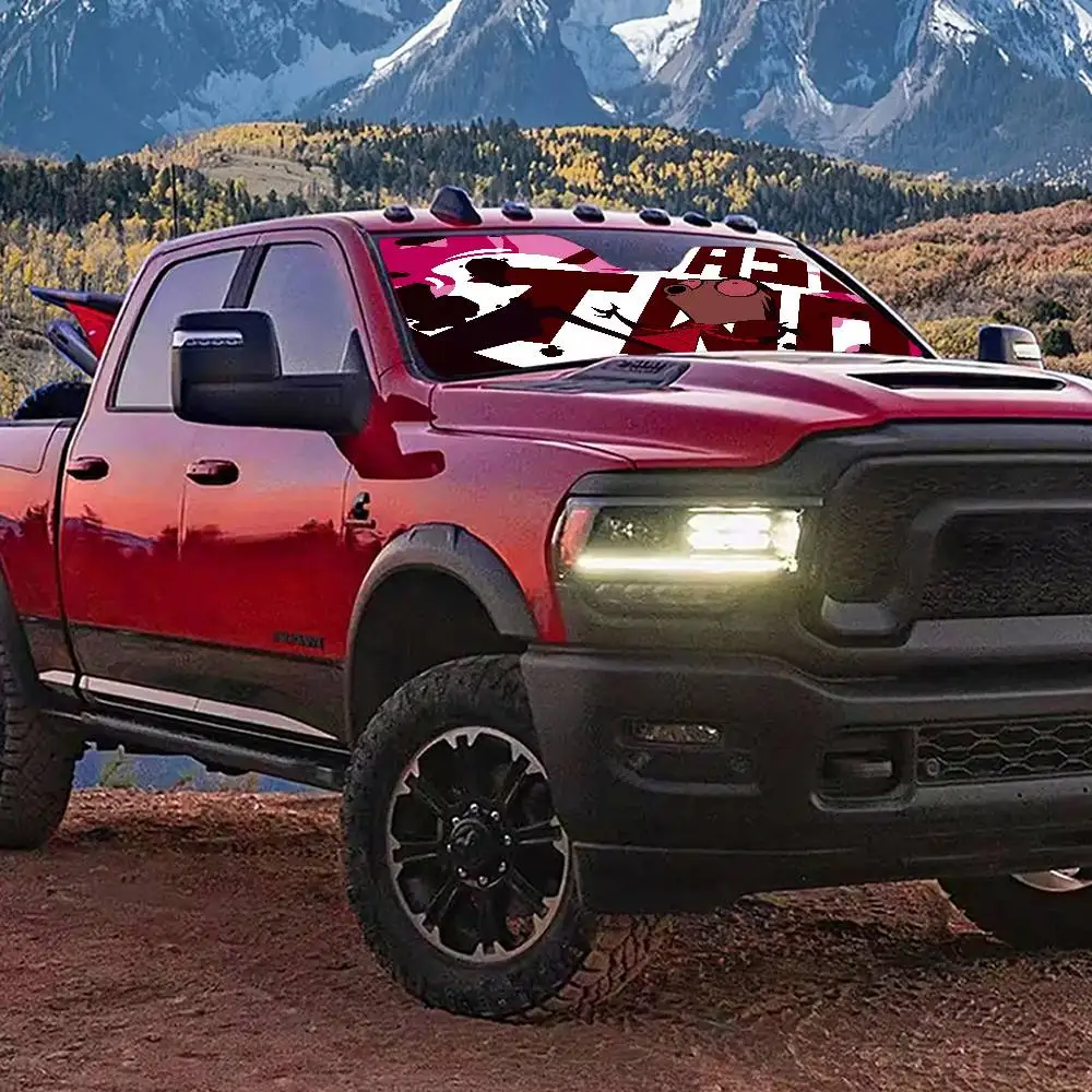 Kartun-Invader Zim Enter-Kartun-Florpus Tirai Kerai Mobil Kaca Depan Perlindungan Anti-UV Pelindung Pendingin Naungan Matahari Depan