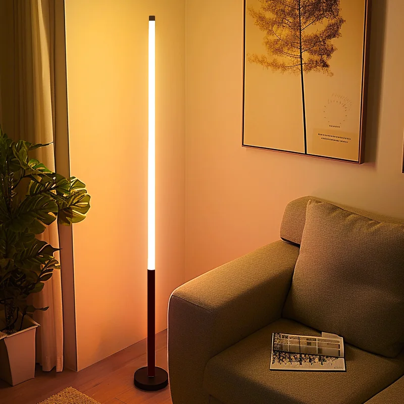 

Floor lamp, simple Nordic led living room bedroom vertical bedside l amp wall corner floor lamp feeding lam p atmosphere la mp