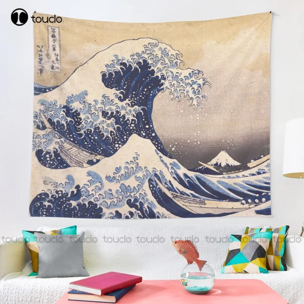 The Great Wave Off Kanagawa By Katsushika Hokusai (C 1830-1833) Tapestry Animal Tapestry Custom Decoration Wall Hanging