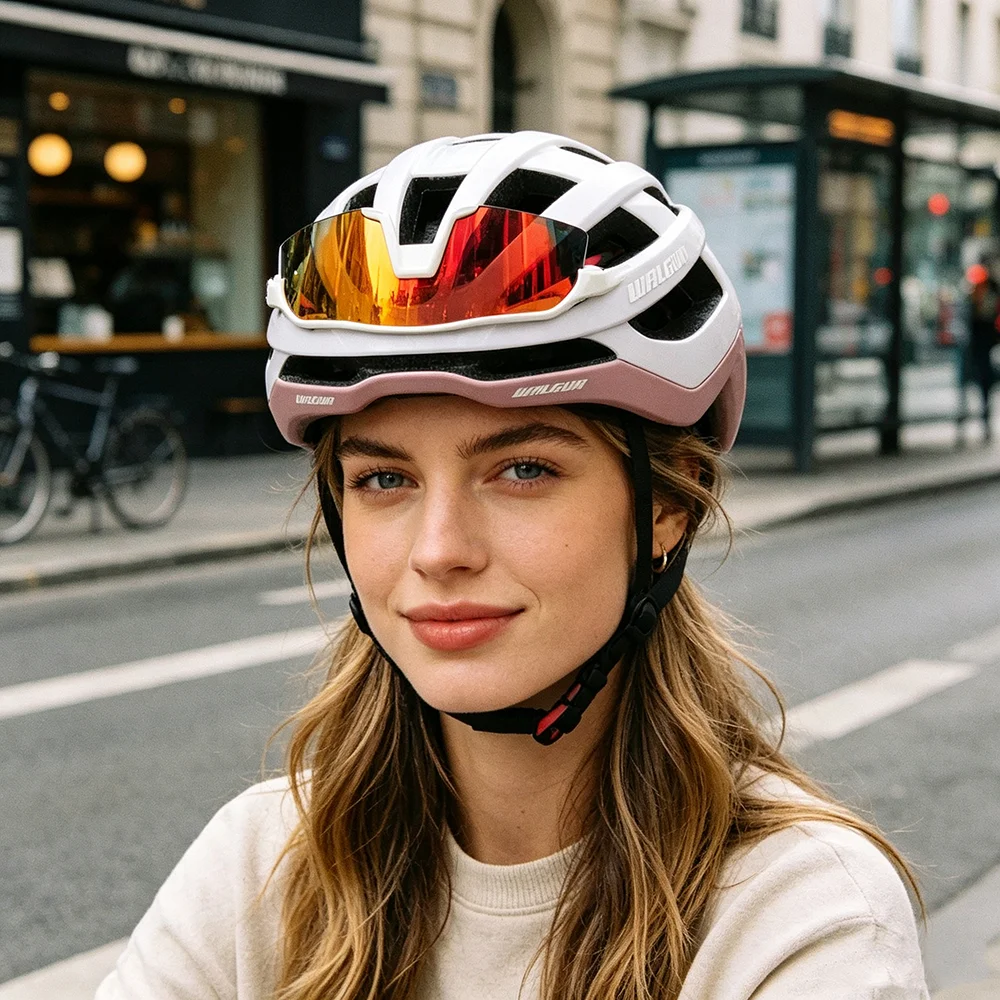 Rennradhelm Atmungsaktiv 24-Loch Herren Damen Fahrradhelm Leicht Verstellbar MTB Rennrad EPS-Polsterschicht-System Helm – Detail 4
