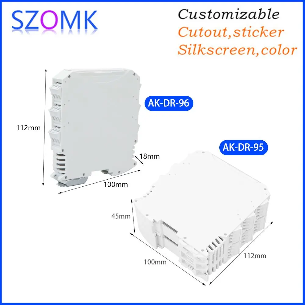 Industrial Electronic Distribution Box PCB Terminal Cover Case ABS Circuit Board DIN Rail Enclosure Junction Box IP54