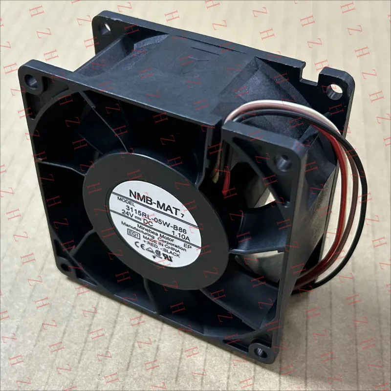 

P+ 2pcs for NMB-MAT 24V DC 3115RL-05W-B86 1.10A 8CM 4-wire inverter cooling fan #