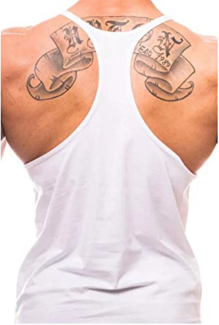 Gym Stringer Tank Tops Mens Fitness Clothing Cotton Y Back Bodybuilding Singlets for Male Sleeveless Shirt Muscle Workout Vests