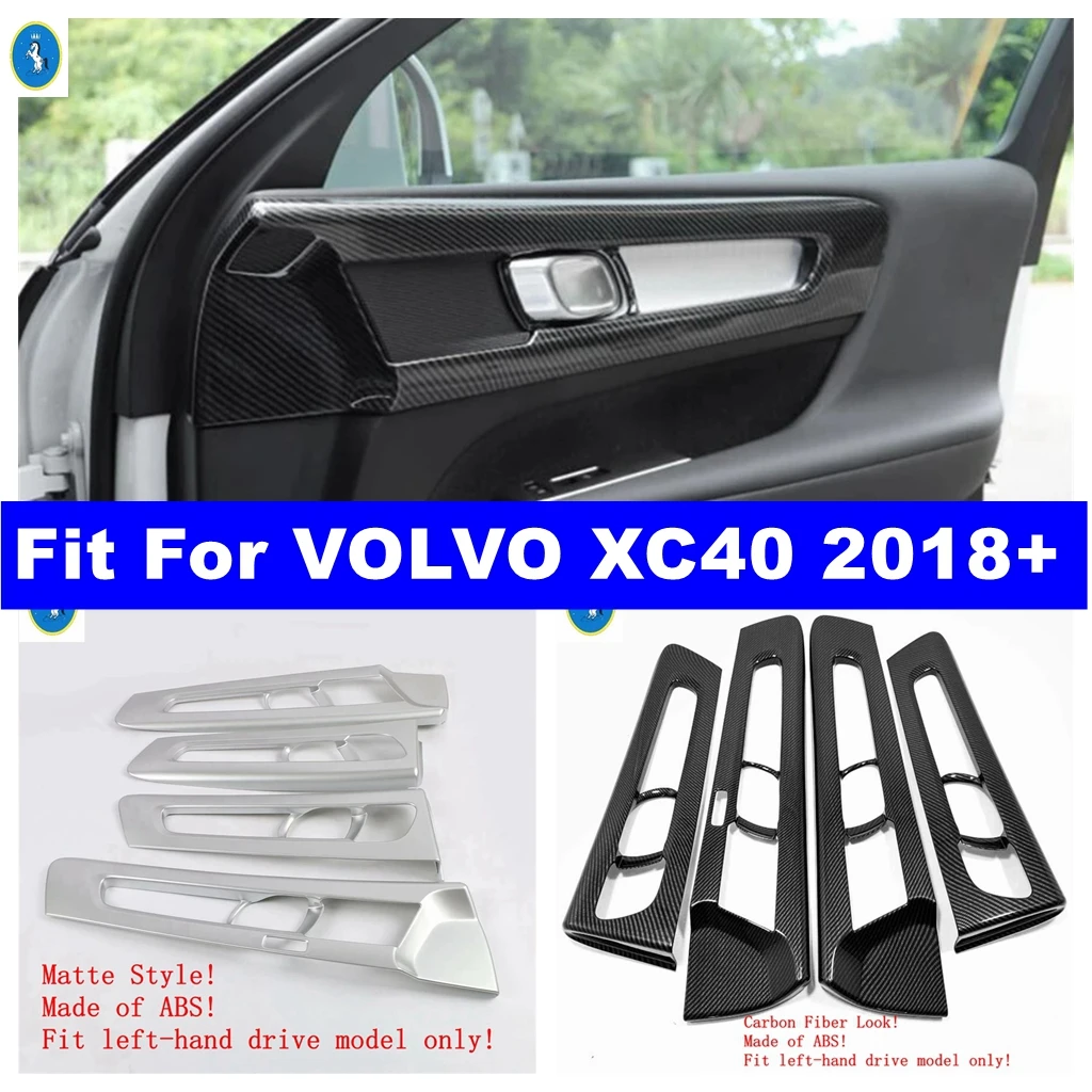 

Auto Inner Door Pull Doorknob Handle Bowl Panel Cover Trim For VOLVO XC40 2018 - 2024 Carbon Fiber / Matte Interior Accessories