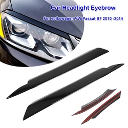 Car Headlight Cover For Volkswagen for Passat B7 2010 -2014 Stickers Cover Eyelid Cover Trim 2pcs Headlights Eyebrow
