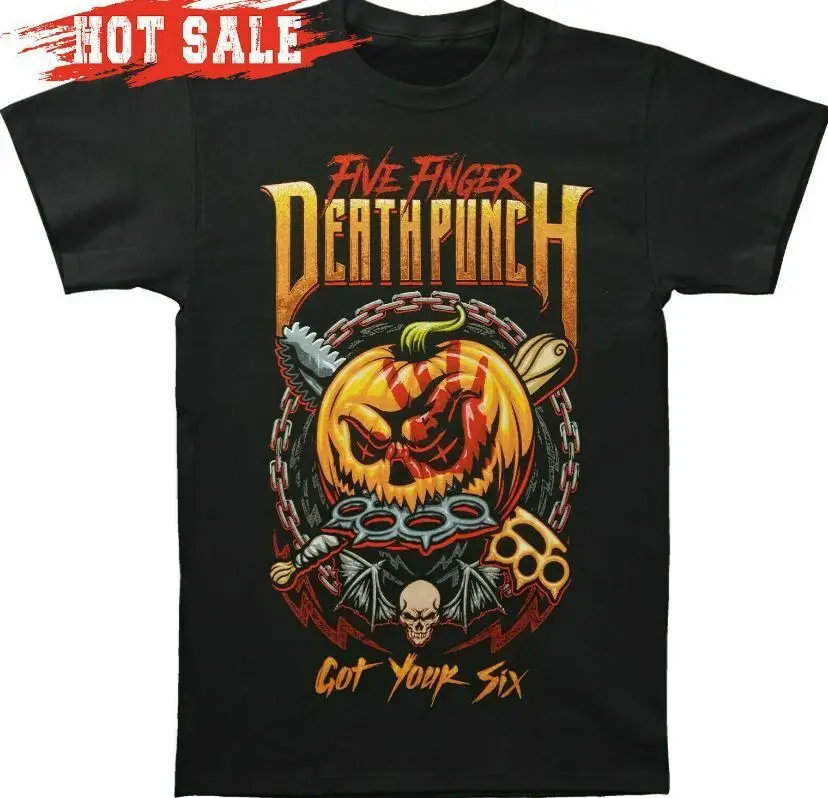 Five-Finger-Death-Punch T-Shirt Happy Halloween Rock Band Fan Gift Tee Vintage