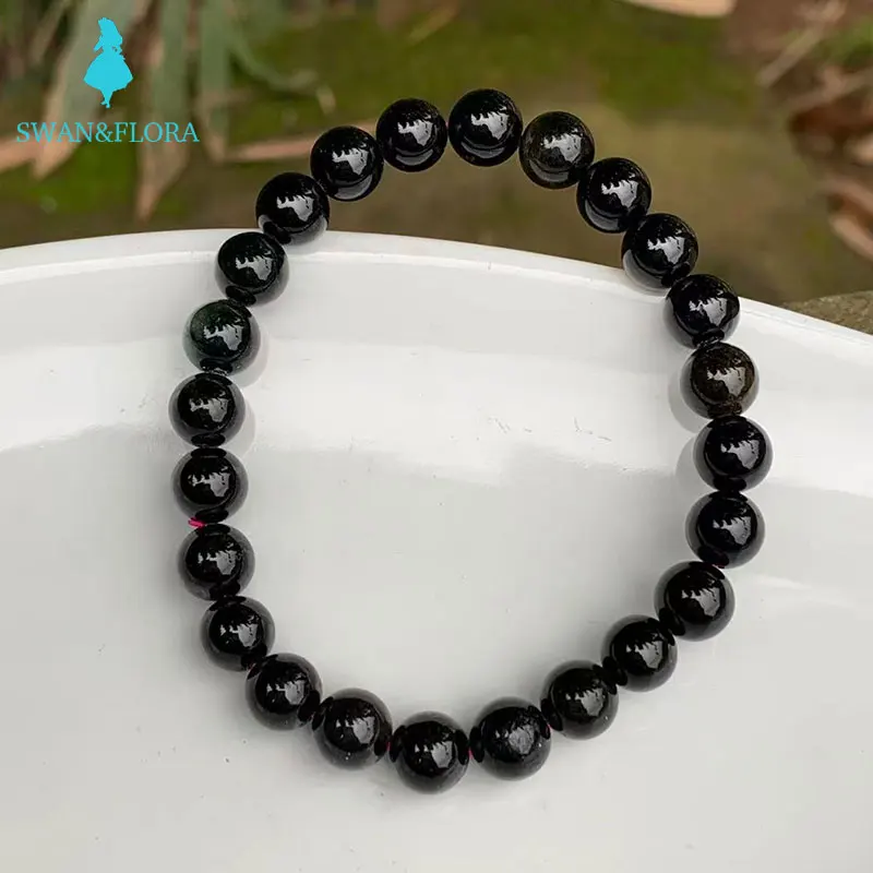 

Женский браслет из натурального турмалина, 7 мм