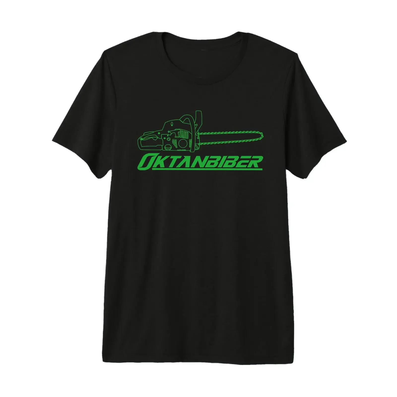 Octane Beaver Lumberjack Forester Chainsaw Premium T Shirt vintage Washed Comfortable homme Slightly graphic