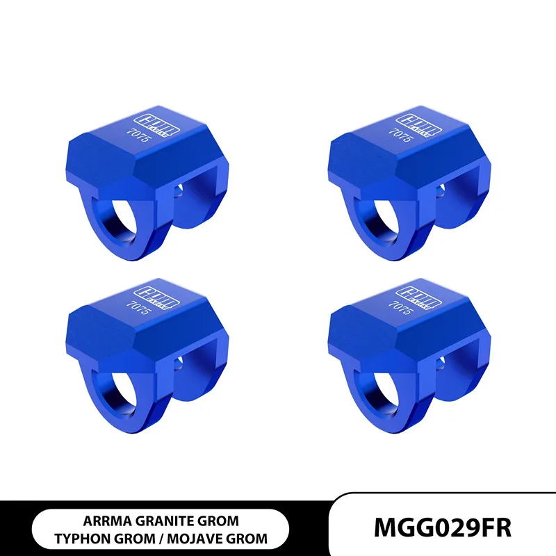 

GPM 7075 Alloy Front & Rear Shock Cap Protector For ARRMA Granite 1/18 Typhon 1/16 Mojave Grom