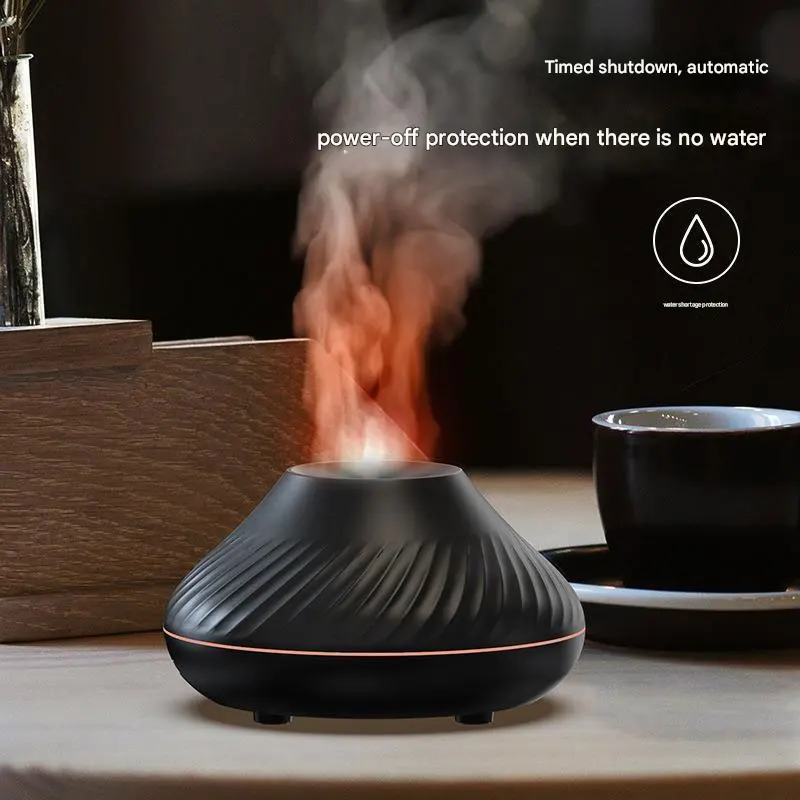 Simulated Flame Aromatherapy Machine USB Small Appliance Air Aromatherapy Humidifier Colorful Flame Humidifier
