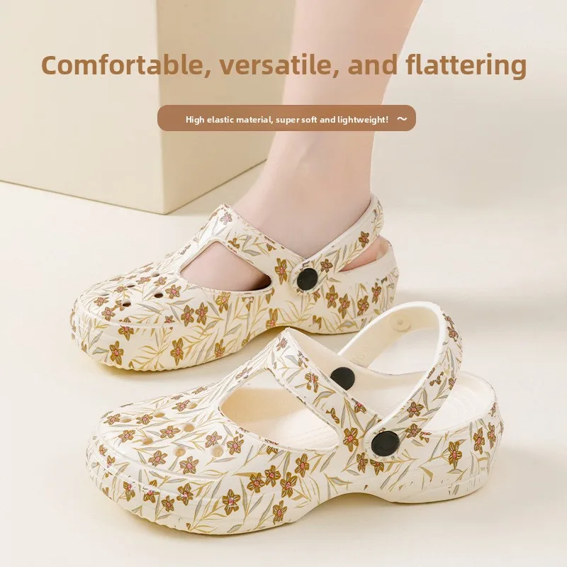 2026 Fashion Thick Sole Slippers Women Outdoor Wear-resistant Leisure Sandals Classic EVA Shoes Waterproof Beach Shoes Women
