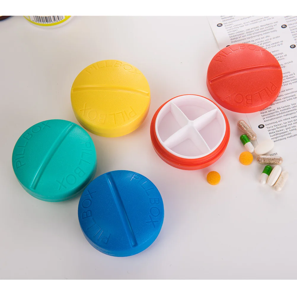 

4 Compartment Portable Pill Organizer Case Travel Camping Fishing Medicine Storage Container Holder Mcpp Abs Material Compact