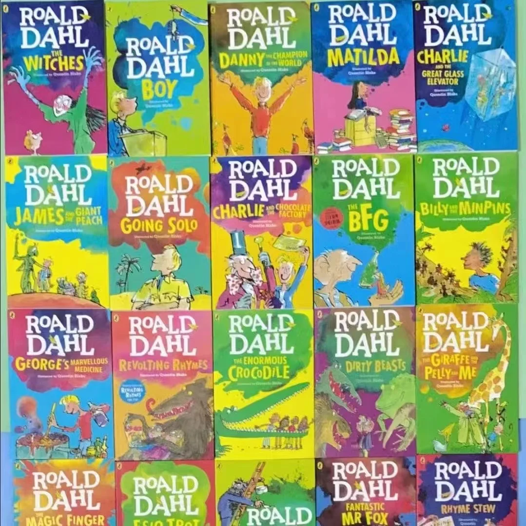 20 Books/Set Roald Dahl Collection Children's Literature English Picture Novel Story Book Set Early Educaction Reading for Kid