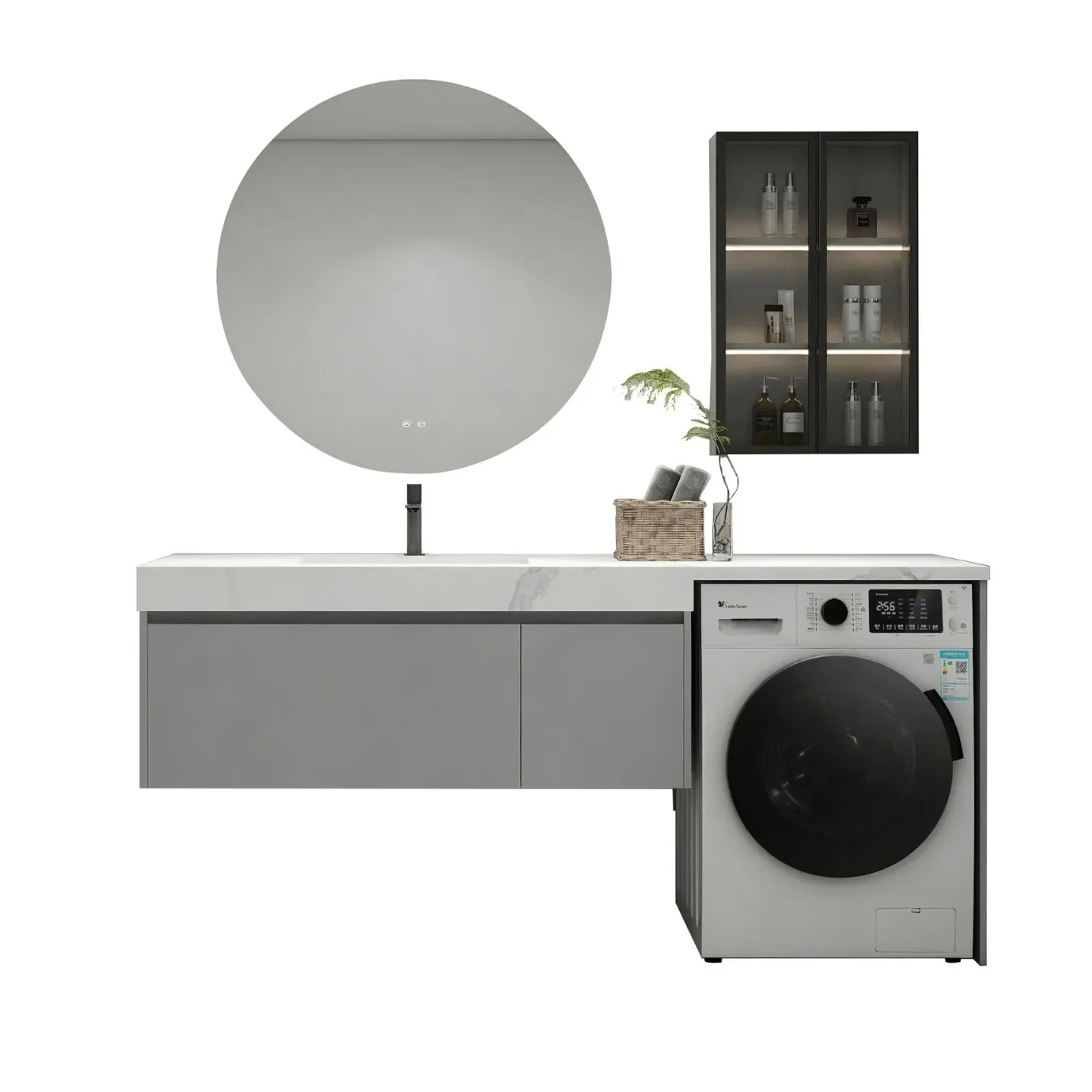 

Laundry cabinet cabinet significant other combination, bathroom cabinet ceramic integrated basin