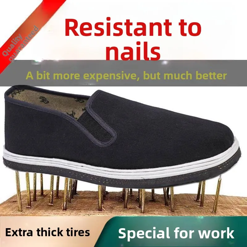 

Thickened Tire Sole Beijing Cloth Shoes Unisex Casual Work Boots Labor Protection Shoes for Farming And Construction Sites