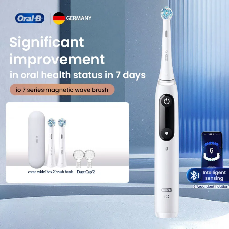 Oral B io7 Intelligence Electric Toothbrush Smart Technology Tooth Brush Pressure Sensor AI Tracking 5 Modes Rechargeable