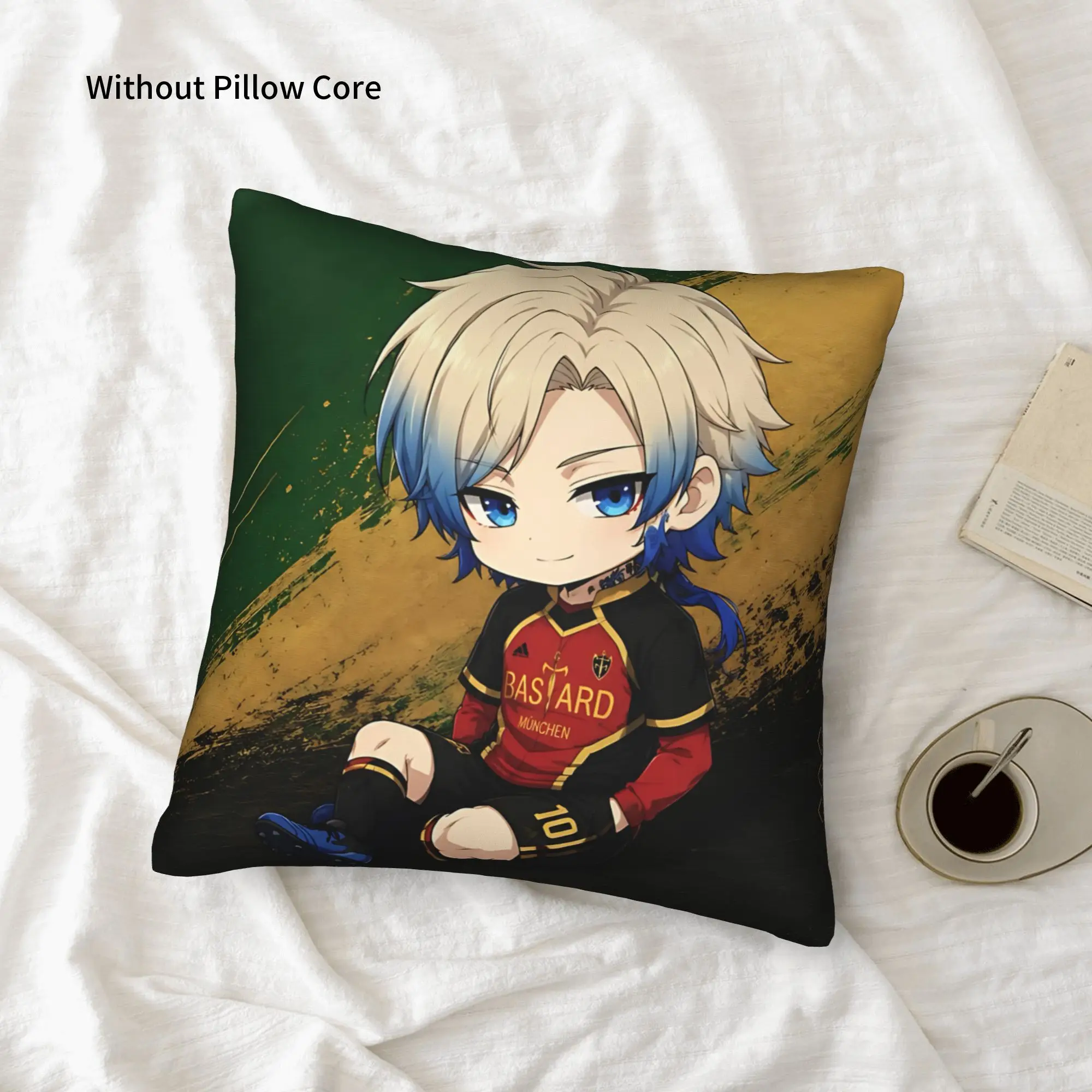 1PC Blue Lock Football Anime Pillow Case Home Decor Items Double-Sided Printing  Sofa Cushion Bedroom Bedside Pillow
