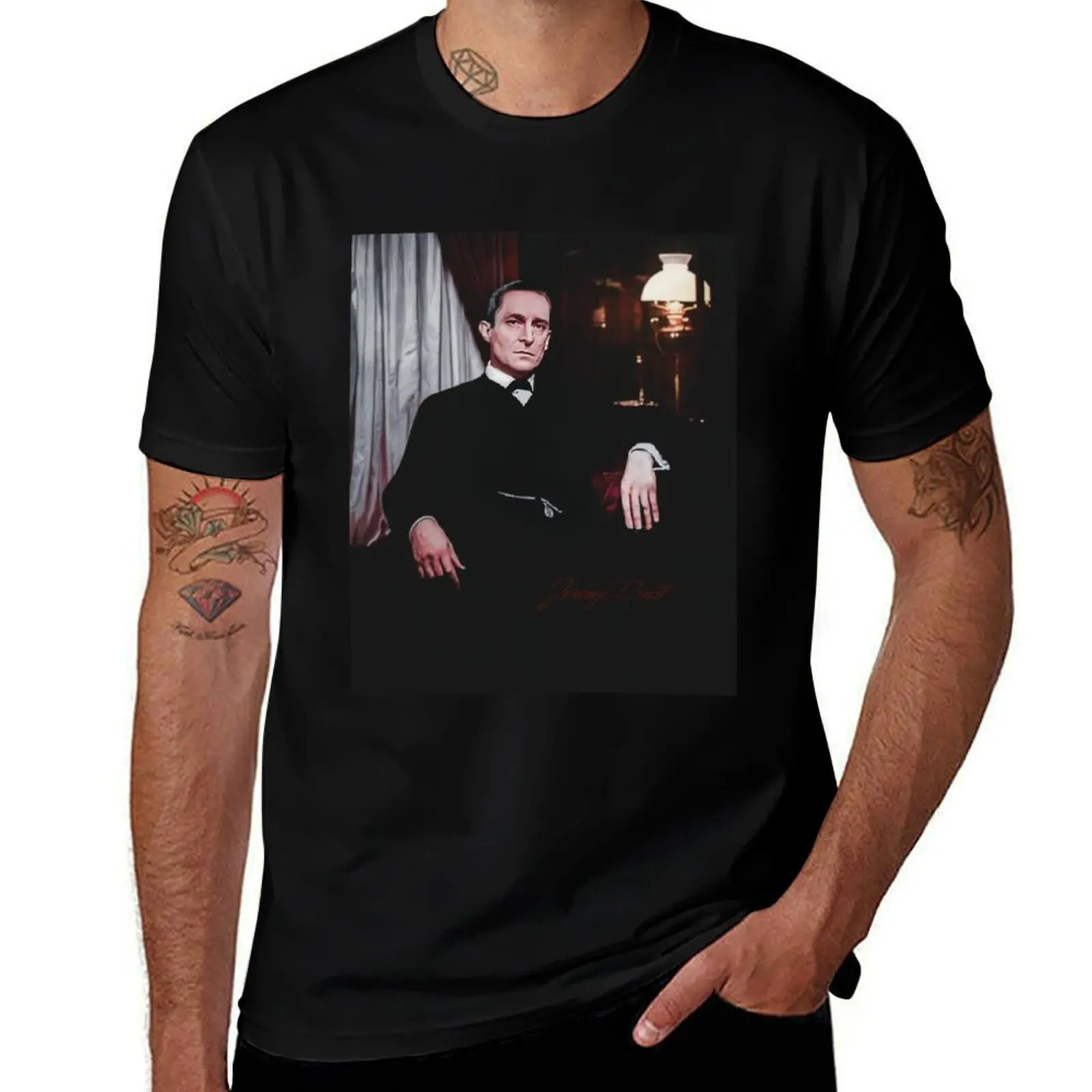 

Jeremy Brett as SH - By the Lamplight (Enhanced Version) T-Shirt custom shirt aesthetic clothes Aesthetic clothing Men's t-shirt