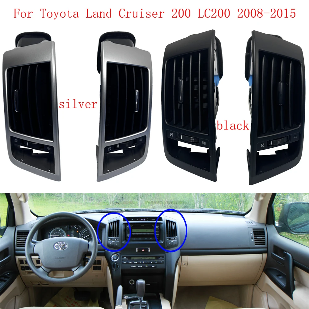 WQLSK Air Fresh Grill outlets Copy For Toyota Land Cruiser 200 LC200 2008 2009 2010-2015 Grill Car A/C Air Conditioner Outlet